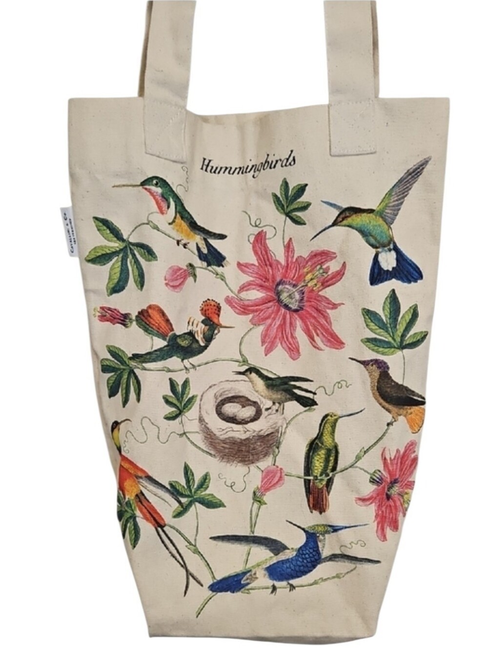 Cavallini & Co. San Francisco Hummingbird Canvas Tote Bag